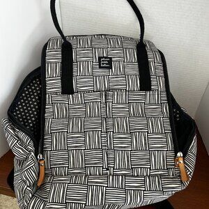 Petunia Pickle Bottom Black White Geometric Diaper Bag Backpack